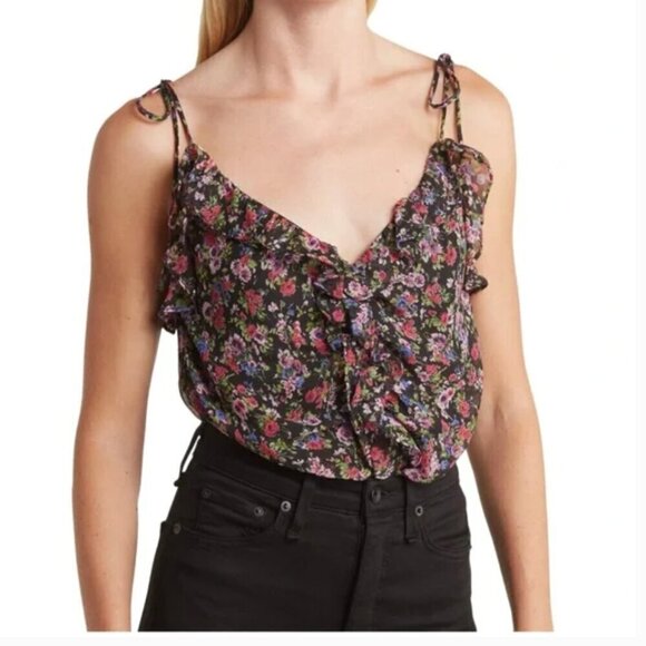 ASTR The Label Tie Strap Ruffle Bodysuit Size XL - Picture 1 of 11